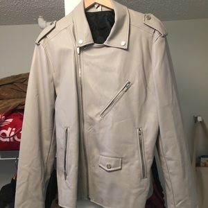 White leather Zara jacket